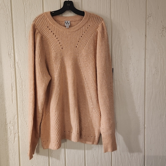 Worthington Ballon Sleeve Crew Neck Sweater - Picture 2 of 11